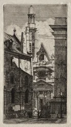 Etsningar av Paris: Church of St. Stephen of the Mount, 1852.