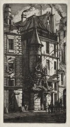 Etchings of Paris: House with a Turret, Weavers