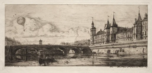 Etsningar av Paris: Exchange Bridge