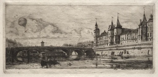 Etsningar av Paris: Exchange Bridge