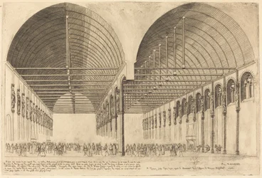 Salle des Pas-Perdus vid det tidigare Palais-de-Justice, Paris (Förkammaren till Justitiepalatset, Paris)