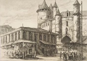 Le Grand Châtelet Grand Châtelet, Paris cirka 1780, efter en tidigare teckning, 1861.