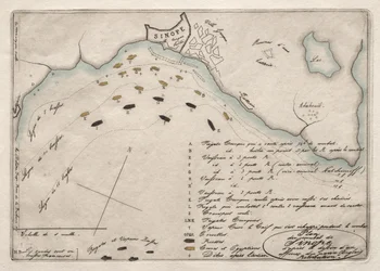 Karta över slaget vid Sinope, 1853.