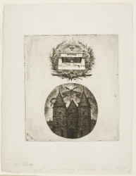 Molières grav, Père-Lachaise-kyrkogården, Paris och den gamla porten till Palais de Justice, Paris
