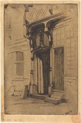 Port till ett gammalt kloster, Rue Mirabeau, Bourges