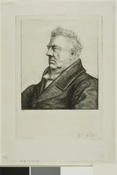 Porträtt av Louis Jacques Marie Bizeul, den bretonska arkeologen