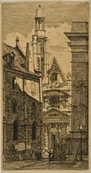 St. Etienne-du-Mont, Paris, från Eaux-forts sur Paris