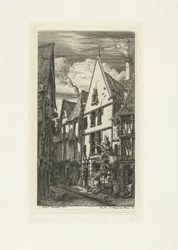 Straat Rue des Toiles i Bourges Rue des Toiles i Bourges