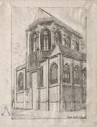 Apsiden i kyrkan St. Martin-sur-Renelle, 1860.