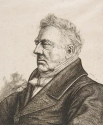 Den bretonske arkeologen Louis Jacques Marie Bizeul, efter ett fotografi, 1861.