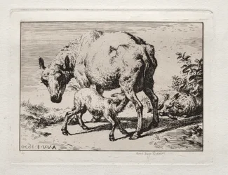 Tackan med två lamm, 1850.