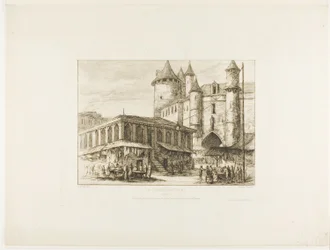The Grand Châtelet, Paris, ca. 1780, efter en tidigare ritning