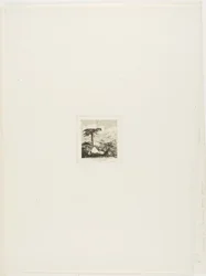 Den gamle soldatens halmtakstäckta stuga, Akaroa, 1845