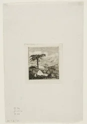 Den gamle soldatens halmtakstäckta stuga, Akaroa, 1845