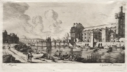 Pavillon de Mademoiselle och en del av Louvren