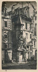 2nd State Tixéranderie Street Turret, 9 34 x 5 316 tum, 1852, 1927