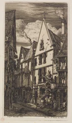 Vy längs Rue des Toiles, Bourges
