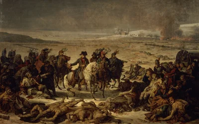 Efter slaget vid Eylau, 9 februari 1807 (olja på duk)