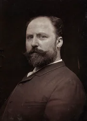 Konstnärligt och biografiskt album, 5:e årgång, Salong 1885; porträtt av den franske målaren Paul Louis Narcisse Grolleron (1848-1901)