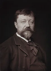 Konstnärligt och biografiskt album, 5:e årgång, Salong 1885; porträtt av den franske målaren Casimir Destrem