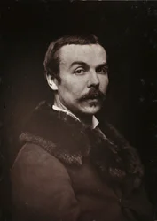 Konstnärligt och biografiskt album, 5:e årgång, Salong 1885; porträtt av den franske målaren Albert Bettannier (1851-1932)