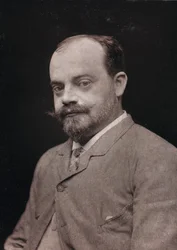 Konstnärligt och biografiskt album, 5:e årgång, Salong 1885; porträtt av den franske målaren Gabriel Ferrier (1847-1914)
