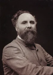 Konstnärligt och biografiskt album, 5:e årgång, Salong 1885; porträtt av den franske målaren Diogenes Ulysse Napoleon Maillart (1840-1926)