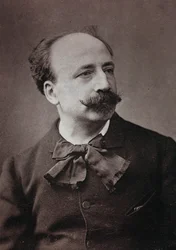 Konstnärligt och biografiskt album, 5:e årgång, Salong 1885; porträtt av den franske målaren Louis Deschamps (1846-1902)