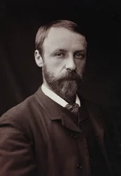 Konstnärligt och biografiskt album, 6:e årg., Salong 1885; porträtt av den belgiske målaren Emile Claus (1849-1924)