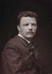 Konstnärligt och biografiskt album, 6:e årg., Salong 1885; porträtt av den franske målaren Eugène Carrière (1849-1906)