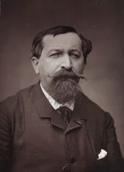 Konstnärligt och biografiskt album, 6:e årg., Salong 1885; porträtt av målaren Joseph Emile Gridel (1839-1901)