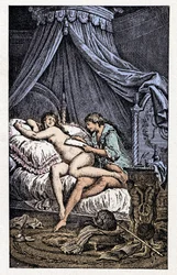 Illustration till "Liaisons Dangereuses" (gravyr)
