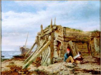 Under vågbrytaren, c.1863
