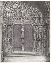 Katedralen i Chartres, sydtranseptets mittportal; Yttersta domen