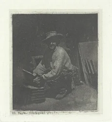 Knäböjande murare, februari-mars 1854, tryckt 1982.