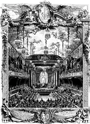 Dekoration av en hall i Versailles, Frankrike, 1745.