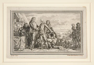 Le Roi arme le Dauphin a Fontenoy (Kungen beväpnar Dauphinen vid Fontenoy)