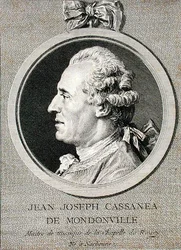 Jean Joseph Cassanea de Mondonville (1711-72) graverad av Augustin de Saint-Aubin (1736-1807) 1768 (gravyr)