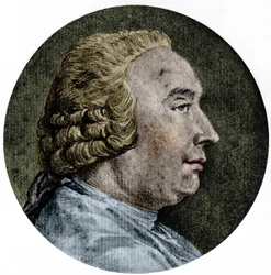 Porträtt av David Hume, skotsk filosof (1711 till 1776) Teckning av Charles - Nicolas Cochin Jr.