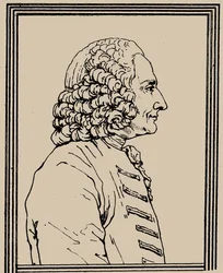 Porträtt av kompositören Jean-Philippe Rameau 1683-1764, ca. 1800.