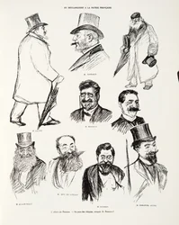 The Panama Affair - In the land of checks, skisser av Renouard, från Histoire de la Troisieme Republique, Vol. I, Politisk historia, utg.1933