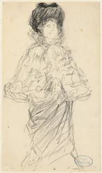 Stående kvinna, c. 1900.