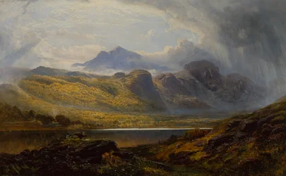 Llyn Crafnant, Moel Siabed i fjärran, norra Wales