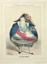 ”Det lyckliga mediet”, karikatyr av Ludvig Filip (1773-1850)