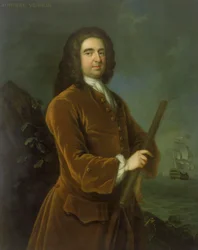 Amiral Edward Vernon (1684-1757), mitten av 1730-talet (olja på duk)