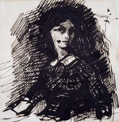 Porträtt av Jeanne Duval, mitten av 1800-talet