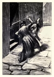 Klubbbad honom till jorden" från "Strange Case of Dr Jekyll and Mr Hyde" av Robert Louis Stevenson
