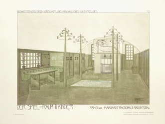 Plantskola, ca 1901 (färglitografi)