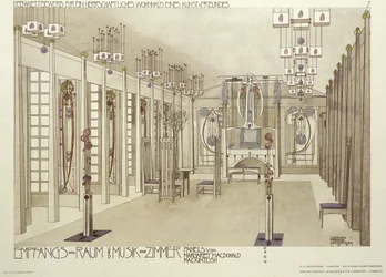 Design för ett musikrum, c.1901