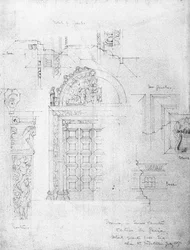 Dörröppning i det lilla klostret, Certosa di Pavia, 1891